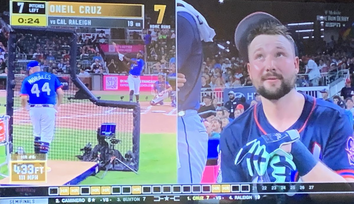 The camera work tonight is truly horrendous for the #HRDerby 

I miss in 2008, hell even 2019, when you’d actually see where the ball is going in the air instead of close-up ball shots or players watching the ball in the air