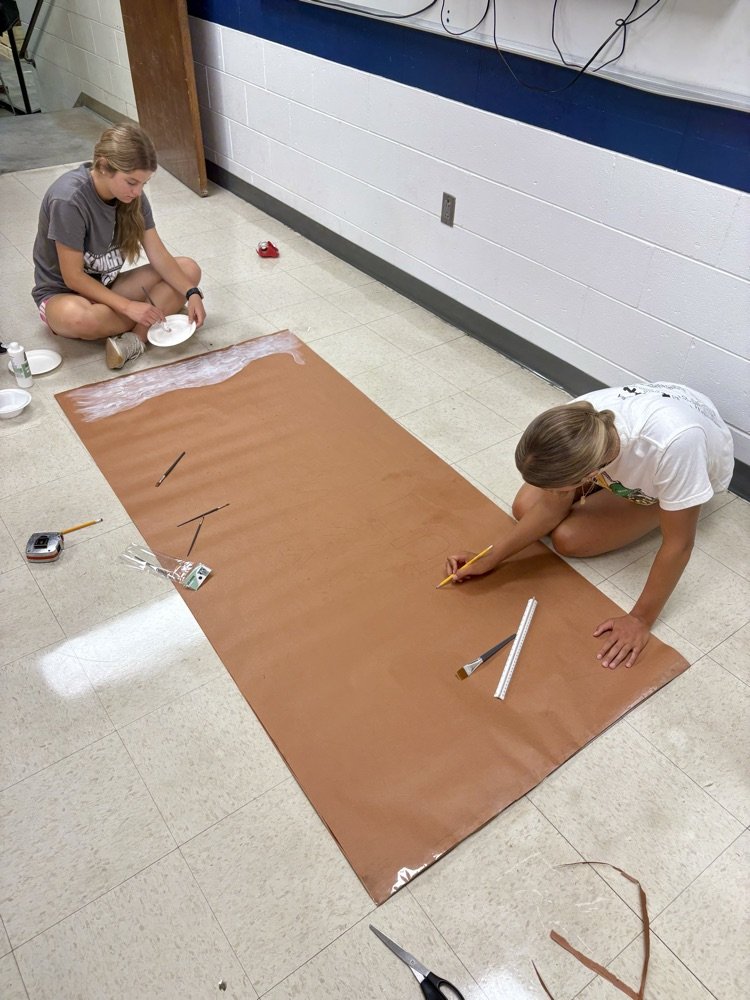 FFA Officers are working on their float for Saturday's Perkins Co. Fair Parade. 
#plainsmenpride