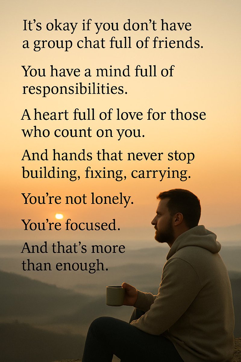 This hit home - I think some fellow fathers out there can relate.  The grind can take its toll &amp; be a lonely road sometimes 

But never stop pushing because there’s no better joy than taking care of our loved ones