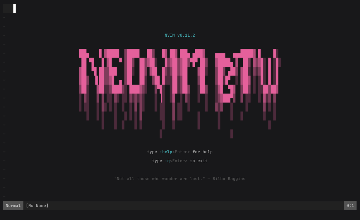 jesseleite85's tweet image. Just shipped a little #Neovim plugin to make it super easy to customize your start screen 😎 Link in the replies! 🌴