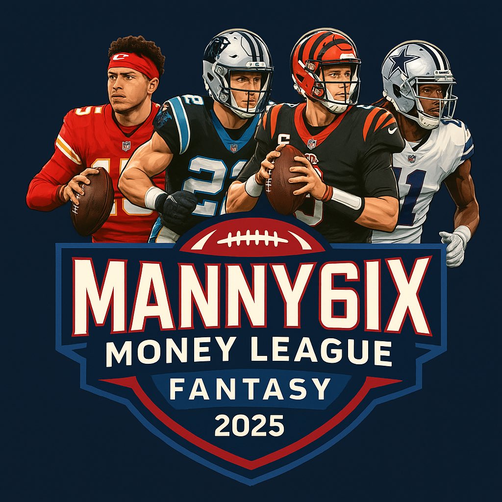 manny6ix's tweet image. NFL 2025 Fantasy League🏈

500$ Entry
100$ Entry 

Two leagues message me if you’re interested in any of them 

#Gamblingtwitter #BettingX #GamblingCommunity #SportsGambling