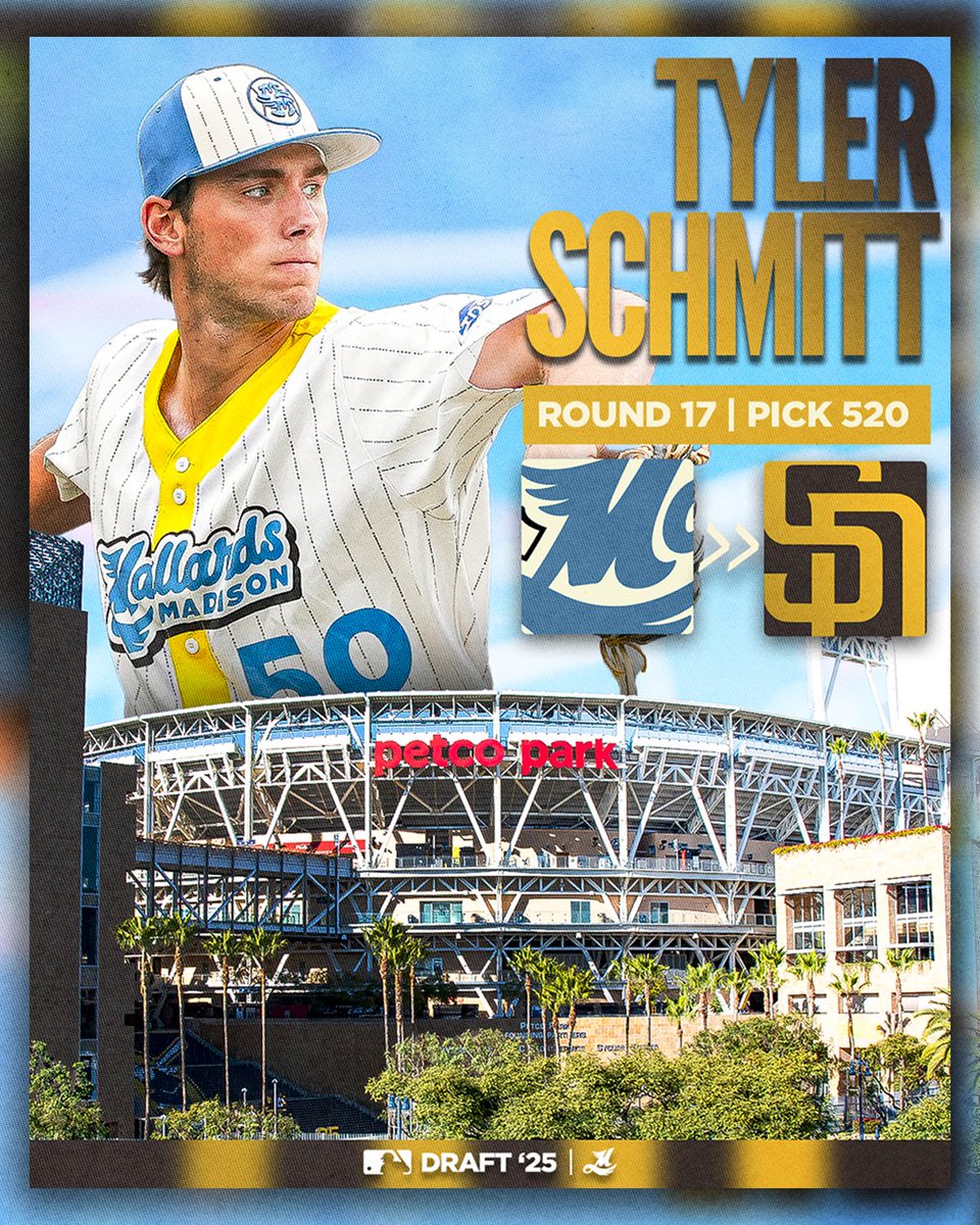Madison Mallards (@madisonmallards) on Twitter photo MADISON'S OWN Tyler Schmitt (<a href="/TylerSchmitt22/">Tyler Schmitt</a>) is headed to San Diego (<a href="/Padres/">San Diego Padres</a>) βΌοΈ
He threw 16.2 innings, with 19 strikeouts and a solid 3.24 ERA π¦
Good luck in San Diego βοΈ MADISON'S OWN Tyler Schmitt (<a href="/TylerSchmitt22/">Tyler Schmitt</a>) is headed to San Diego (<a href="/Padres/">San Diego Padres</a>) βΌοΈ
He threw 16.2 innings, with 19 strikeouts and a solid 3.24 ERA π¦
Good luck in San Diego βοΈ
