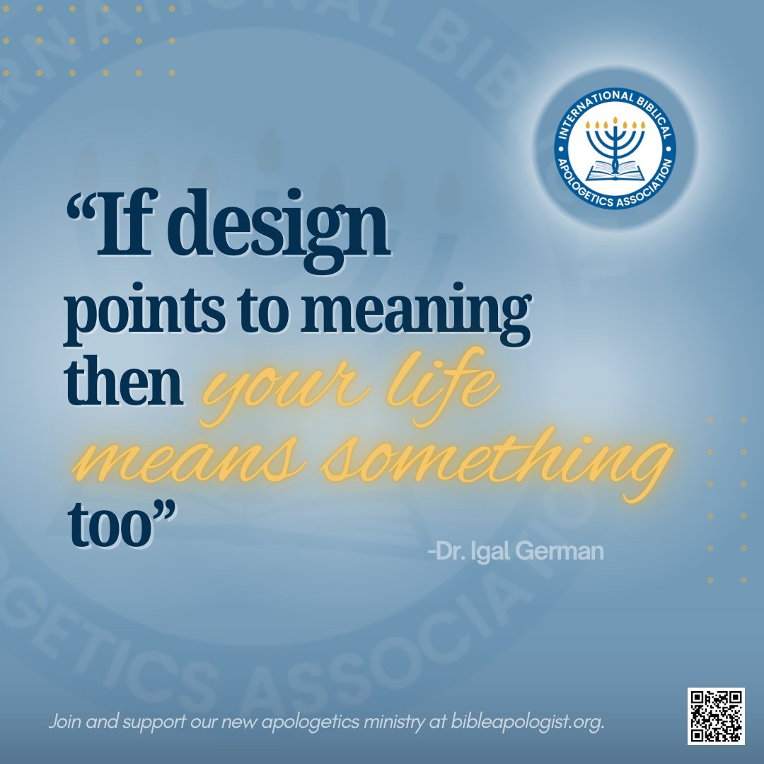 BibleApologist_'s tweet image. If the universe was designed with meaning… then so were you. 💡
Powerful reminder from Dr. Igal German of the IBAA.
Your life has purpose. Your life means something.
👉 Learn more and support the mission at bibleapologist.org
#IBAA #Apologetics #Purpose #DrIgalGerman