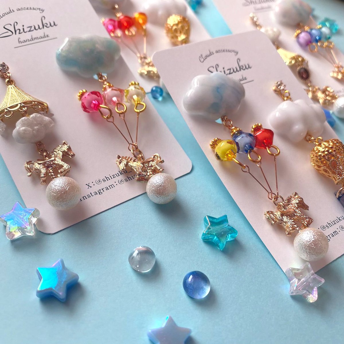 shizuku_0_'s tweet photo. どんなお天気の日にも雲が寄り添います !!

ポリマークレイとレジンで作る
雲専門の雲のアクセサリー屋さん☁️☁️☁️

\ 𝐄𝐱𝐡𝐢𝐛𝐢𝐭𝐢𝐨𝐧 𝐞𝐯𝐞𝐧𝐭 / 

▫️9/17（水）〜9/23（火）
『夜煌蒐集』渋谷モディ１階
#夜煌蒐集

Special Thanks!! @Lupopo_cafe 🍽️ https://t.co/p4DIHh54Va