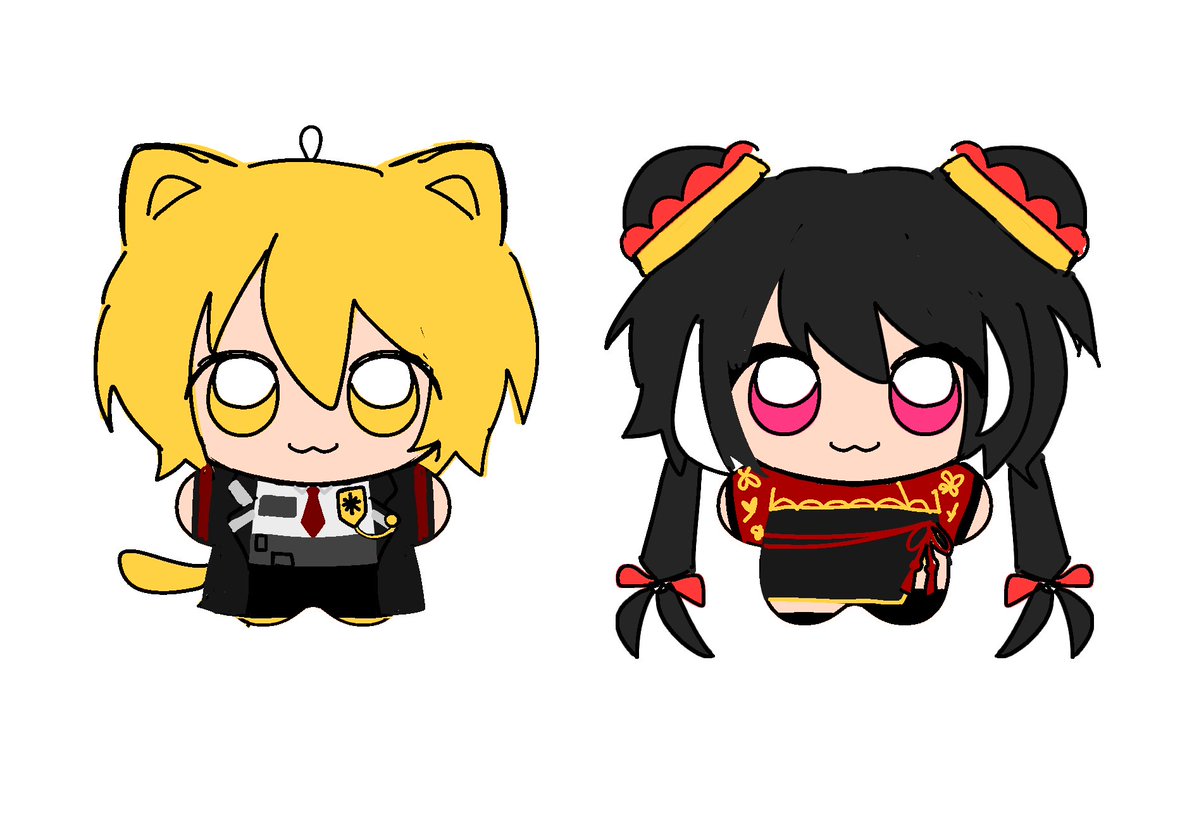 cattenco's tweet image. im a greedy little plushie wanter i want more don plushies i want 100 don plushies .and her girlfriend too