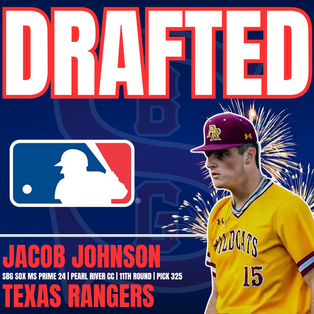 Snopek Baseball Group (@sbgsox) on Twitter photo Congratulations to PRCC/SBG MS Prime 24 RHP, Jacob Johnson, on being drafted by the Texas Rangers as the 325th pick in the 2025 MLB Draft!
<a href="/Jacob__Johnson2/">Jacob Johnson</a>
sbgsox.com Congratulations to PRCC/SBG MS Prime 24 RHP, Jacob Johnson, on being drafted by the Texas Rangers as the 325th pick in the 2025 MLB Draft!
<a href="/Jacob__Johnson2/">Jacob Johnson</a>
sbgsox.com
