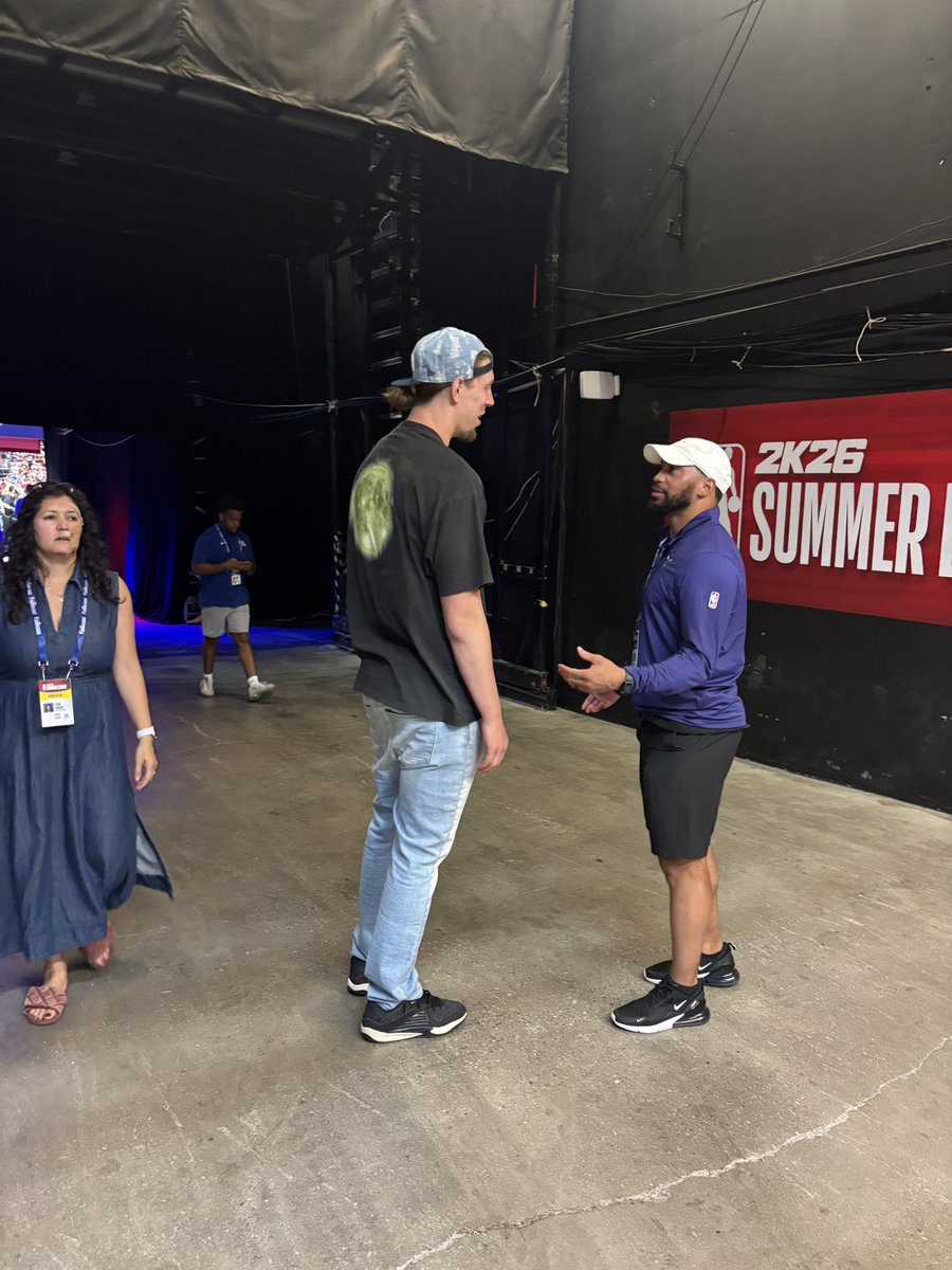 Kelly Olynyk here to watch his new team, the San Antonio Spurs, at NBA Summer League.