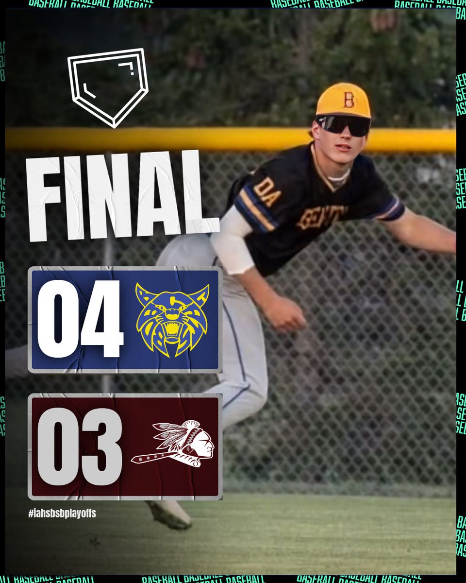 🚨𝗪𝗔𝗟𝗞 𝗢𝗙𝗙🚨

BENTON WALKS OFF OSKALOOSA AND WILL ADVANCE.

Bobcats will face Saydel in the substate finals on Wednesday.

#iahsbb Instagram