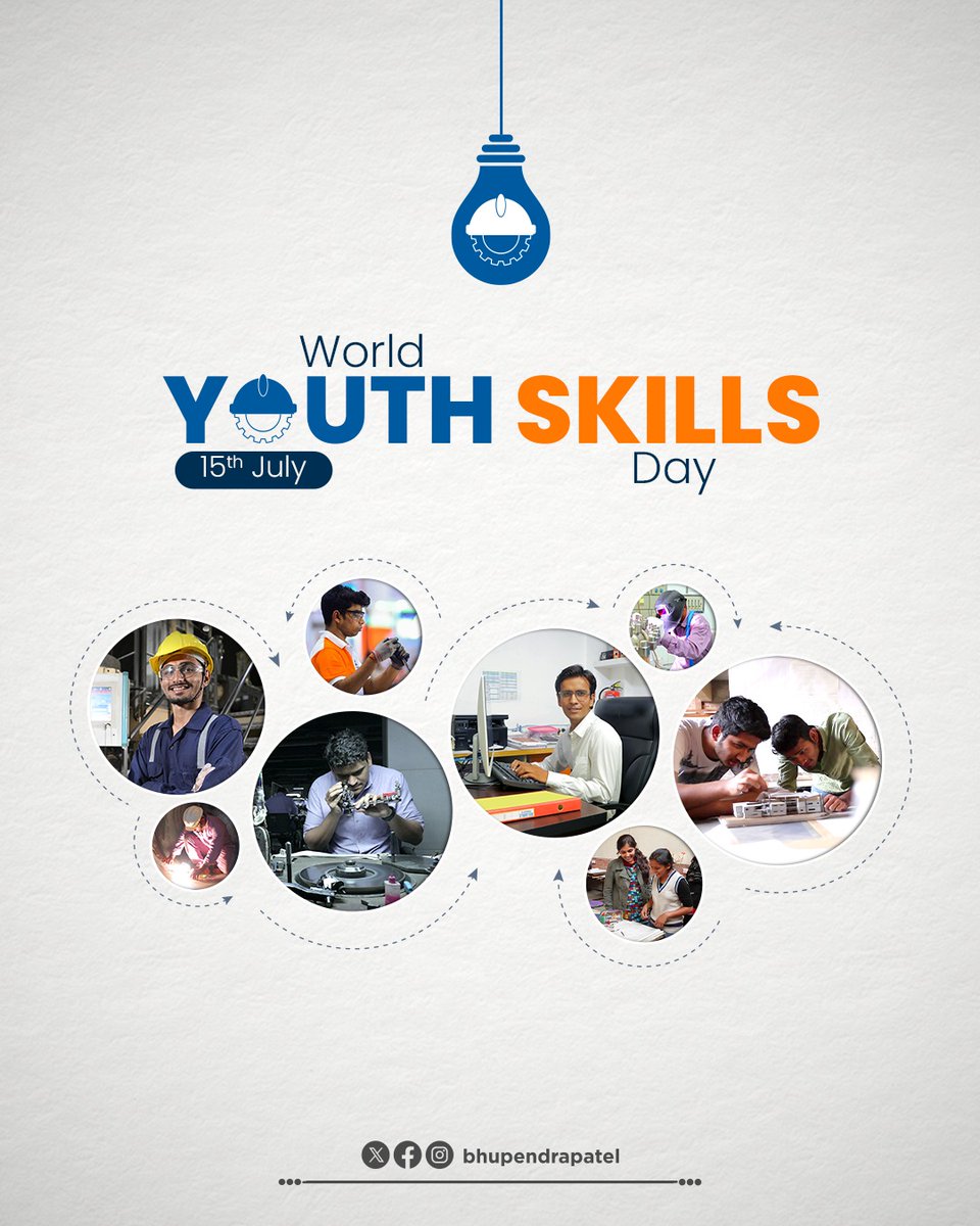 ગુજરાતની યુવાશક્તિને #WorldYouthSkillsDay ની શુભકામનાઓ. 

આ વર્ષે ‘વિશ્વ યુવા કૌશલ્ય દિવસ’ અંતર્ગત આર્ટિફિશ્યલ ઈન્ટેલીજન્સ (AI) અને ડિજિટલ સ્કીલ્સ ઉપર ધ્યાન કેન્દ્રિત કરવામાં આવ્યું છે. 

આપણે જે પણ સેક્ટર સાથે જોડાયેલા હોઈએ, તેને સંબંધિત કૌશલ્યની સાથોસાથ એ ક્ષેત્રમાં AI અને