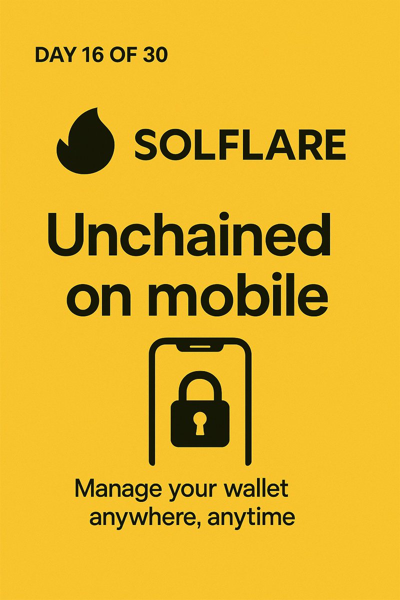 Cybercrusade001's tweet photo. 📱 DAY 16 of 30: YOUR WALLET IN YOUR POCKET
@solflare isn’t just made for desktops.
Its mobile app gives you the full Solana experience — no compromises.

🧵 Let’s unpack why mobile Solflare is a powerhouse 👇
#Solflare #Day16 #CryptoMobile #Web3OnTheGo https://t.co/yrH6TEoJ7n