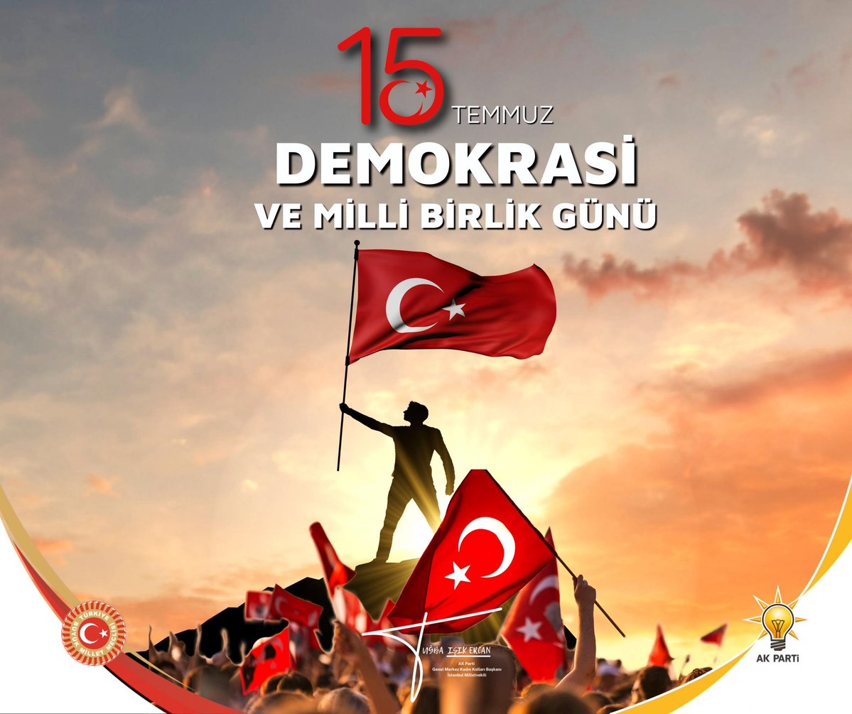 “Demokrasi destanında şahitler biziz,
Bir ölünce bin dirilen şehitler biziz.”

15 Temmuz gecesi, Cumhurbaşkanımızın çağrısıyla milletimiz sokaklara indi; imanıyla, cesaretiyle vatanına sahip çıktı, istikbâline kasteden hainlerin emellerini boşa çıkardı.

Tanklara, silahlara karşı