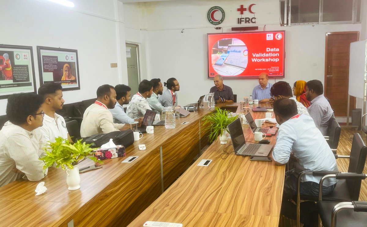 BDRCS1's tweet photo. @BDRCS1 organized a #DataValidationWorkshop in #CoxsBazar for #PMO staff with @ifrc support.
It focused on data collection, cleaning, cross-checking, and validation for better accuracy, consistency & report preparation.
#InformationManagement #DataQuality #PMER #Accountability https://t.co/k4csqWxHCJ