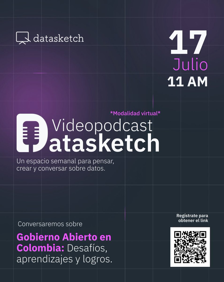 Armando Navarro (@armandojnb) on Twitter photo Si quieren saber qué ha pasado con el #GobiernoAbierto en Colombia, les invito a seguir este videopodcast, donde estaré conversando con <a href="/jpmarindiaz/">jpmarindiaz</a> de <a href="/EsDatasketch/">Datasketch</a>.
¡Aquí las coordenadas 👇🏽! Si quieren saber qué ha pasado con el #GobiernoAbierto en Colombia, les invito a seguir este videopodcast, donde estaré conversando con <a href="/jpmarindiaz/">jpmarindiaz</a> de <a href="/EsDatasketch/">Datasketch</a>.
¡Aquí las coordenadas 👇🏽!
