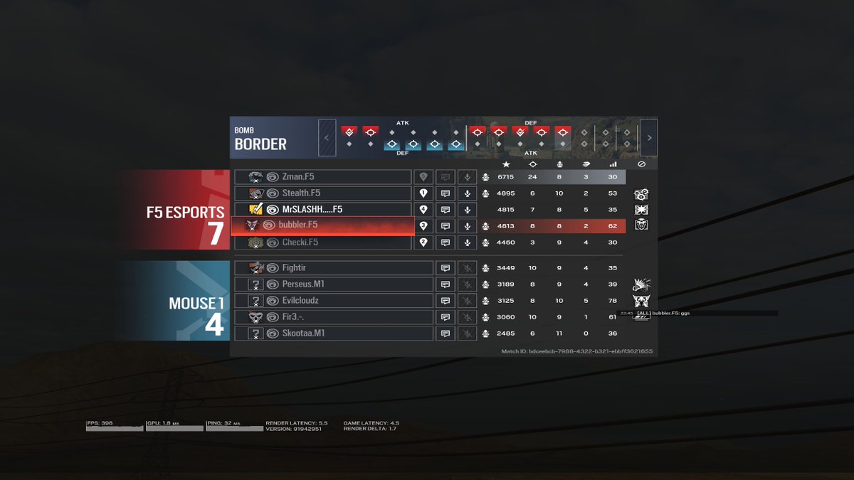 Won <a href="/BLITZ_Rainbow6/">BLITZ R6</a> Riot 3-1 vs Mouse 1, i'm the king