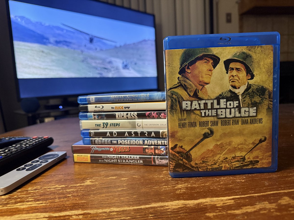 couchpotatofest's tweet image. The random film from my collection for Movies Most Mondays tonight is Ken Annakin’s BATTLE OF THE BULGE (1965), starring Henry Fonda, Robert Shaw, Robert Ryan, and Dana Andrews !