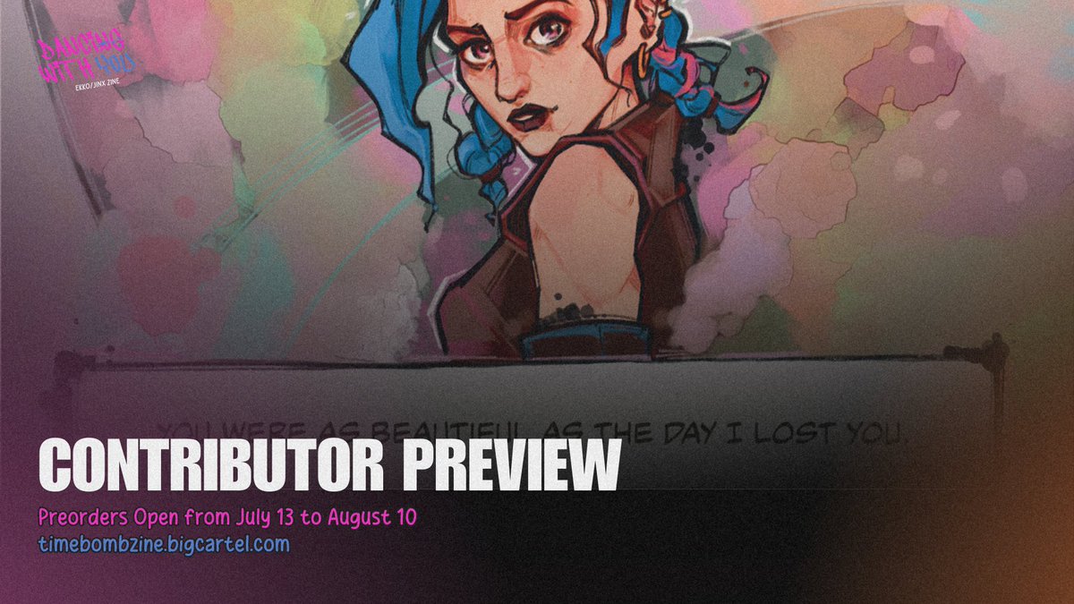 TimeBombZine's tweet image. 💜 ZINE PREVIEW 💜

Today, we&apos;re taking a closer look at @jollymalt&apos;s artwork! To see the full piece, get a copy of our TimeBomb zine before Aug 10.

🛒 timebombzine.bigcartel.com