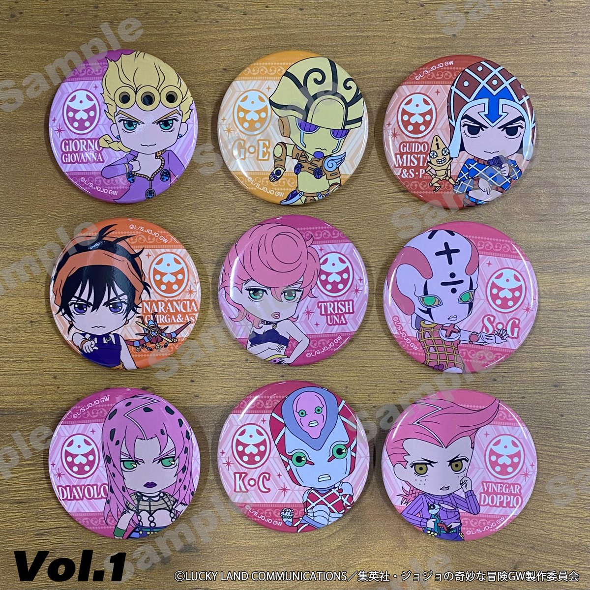 🐞【JOJO REVIVAL】シリーズ 新商品💛 □ミニキャラ缶バッジ