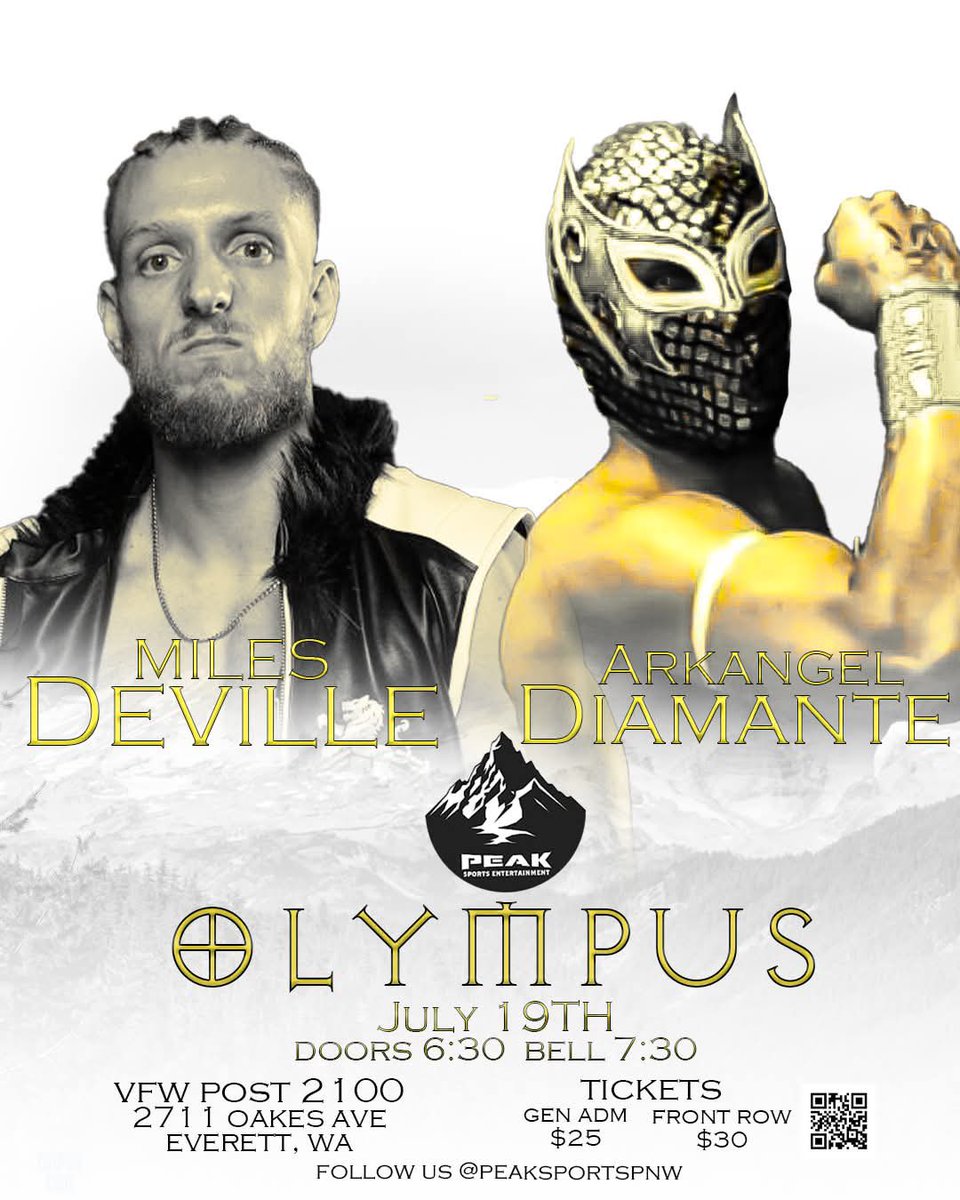 Peak Sports Entertainment (@peaksportspnw) on Twitter photo <a href="/Miles_Deville/">Miles Deville</a> takes on Arkangel Diamanté on July 19th get ready for hard hitting high flying action July 19th tickets at brainbustertix.com <a href="/Miles_Deville/">Miles Deville</a> takes on Arkangel Diamanté on July 19th get ready for hard hitting high flying action July 19th tickets at brainbustertix.com