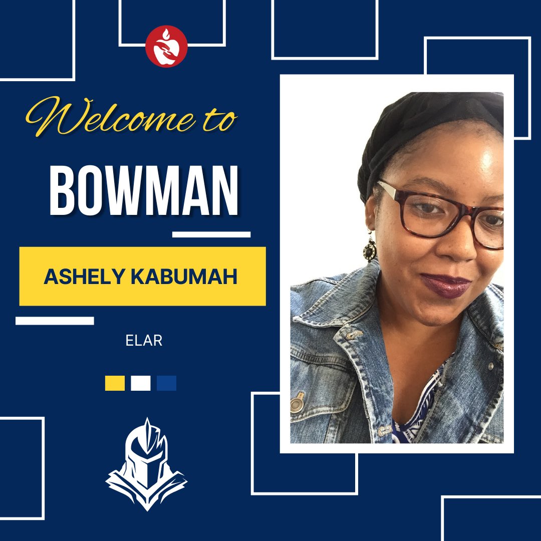 Welcome to Bowman Ms. Kabumah! Ms. Kabumah will be joining our English Department. #teamplanoisd