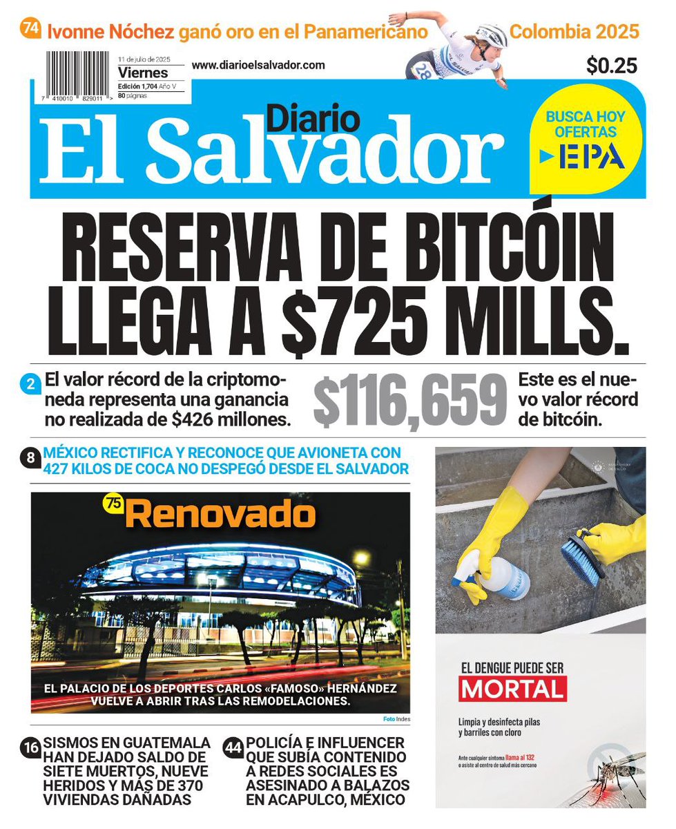 NinaKako77's tweet photo. O sea que Bukele quiere que aplaudamos que la "reserva" del Bitcoin "llegó" a $725 mill. y nos olvidemos que ha desvalijado del Fondo de Pensiones $5,659.52 mill., o sea duplicó la deuda de pensiones 🙄.

Con esos $725 mill. podría pagar el 12.81% de los $5,659.52 mill. 😌. https://t.co/vK1RDLQo7u