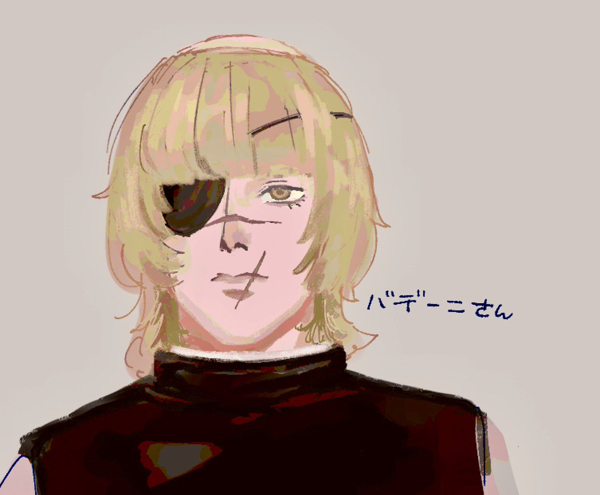 15cake_kuitee's tweet image. 厚塗りの練習に描いたバデーニさん