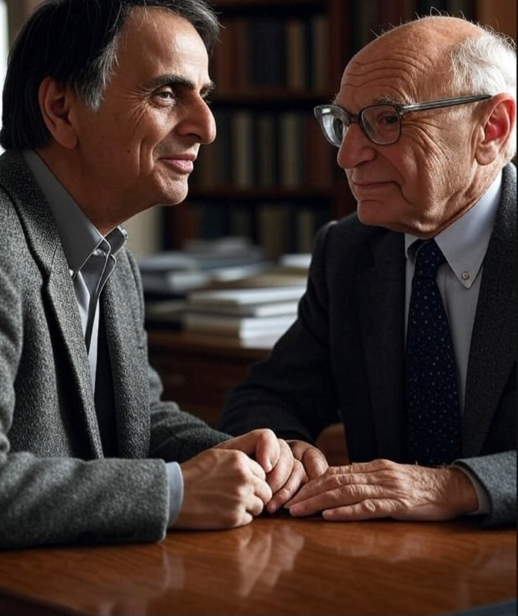 jaredrhoads's tweet image. Both "Cosmos: A Personal Voyage" (Sagan) and "Free to Choose: A Personal Statement" (Friedman) premiered on PBS in 1980. What was going right back then?
Here's a lighthearted Grok.