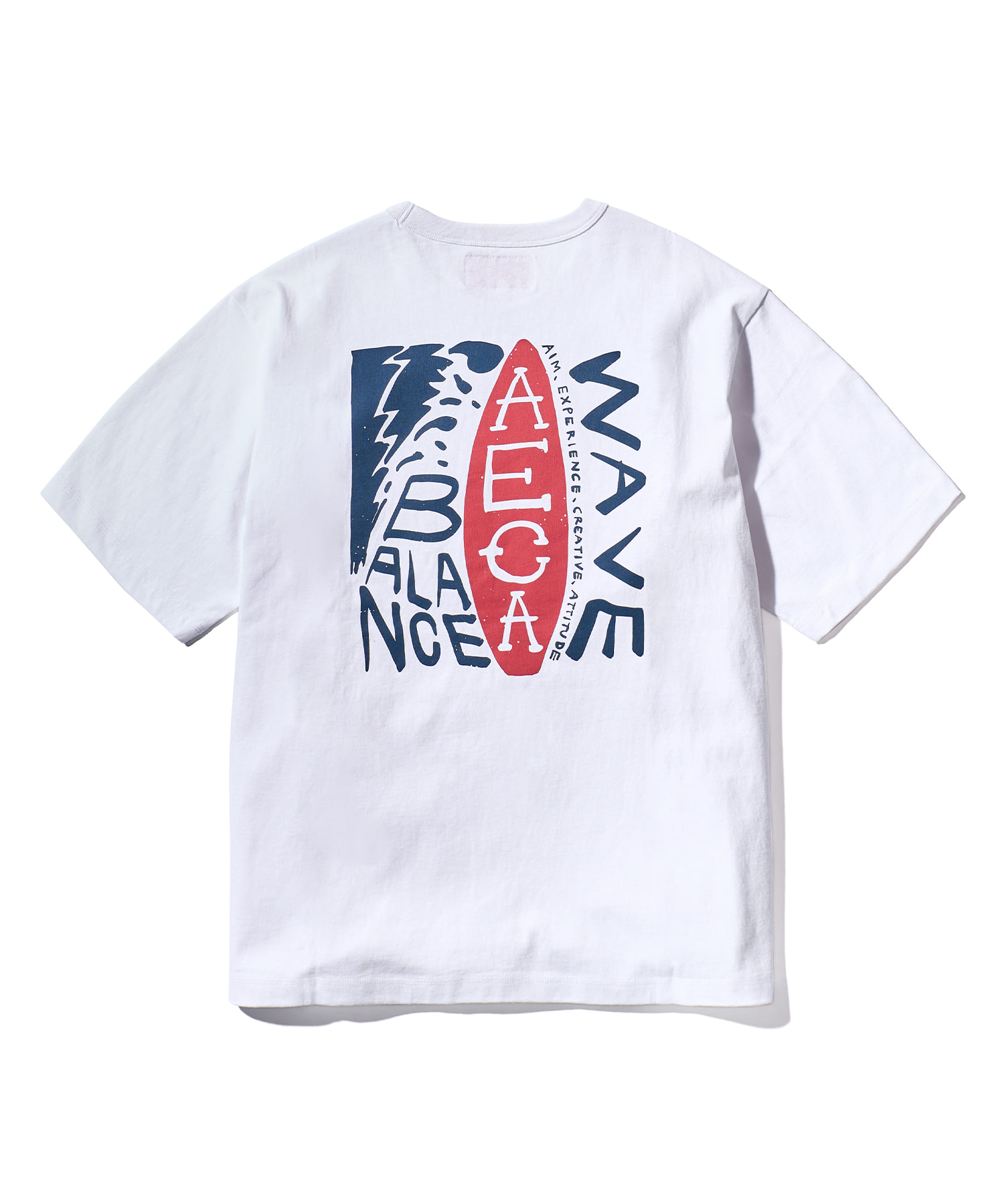 【韓国 AECA WHITE】BALANCE WAVE WAVE HALF SLEEVE-WHITE BALANCE WAVE WAVE HALF SLEEVE-WHITE - 감도 깊은 취향 셀렉트