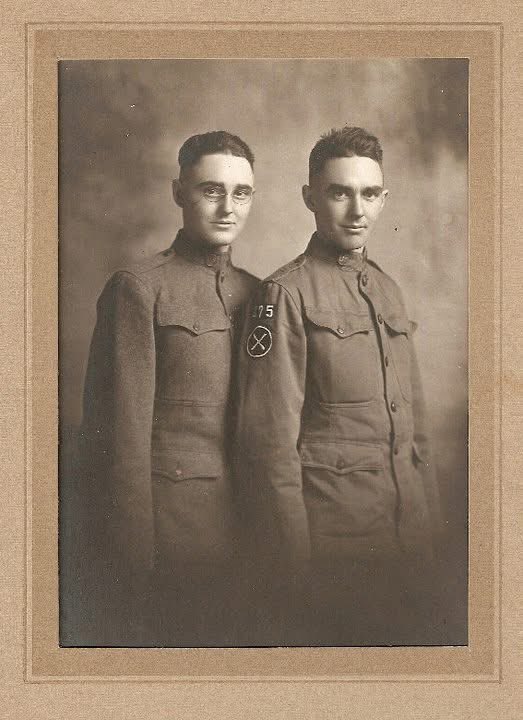 I can’t get over how much my oldest son and I look like my great grandfather Ralph Willis ( on the left) Here he is with his brother as they return from WW1 on his wedding day. Sometimes I look in the mirror and see his eyes.