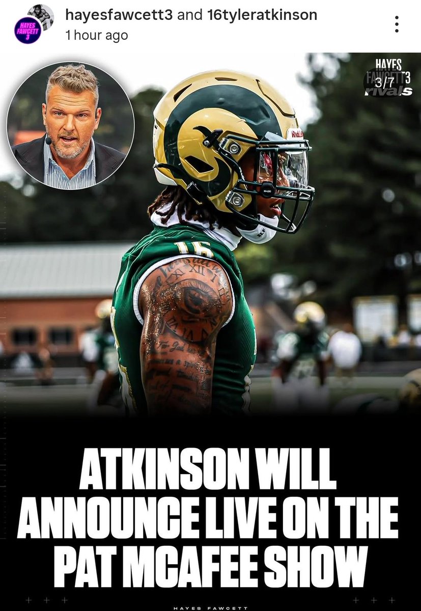 Tyler Atkinson (@tyler16atkinson) on Twitter photo 🔥Tune In Tomorrow🔥
There is NO wrong choice💯🙏
#LuvThemAll #AtkNup #NOW #Final4
<a href="/PatMcAfeeShow/">Pat McAfee</a> <a href="/grayson_fb/">Grayson Football</a> <a href="/adidasFballUS/">adidas Football US</a> <a href="/espn/">ESPN</a> <a href="/samspiegs/">Sam Spiegelman</a> <a href="/TomLoy247/">Tom Loy</a> <a href="/ChadSimmons_/">ChadSimmons</a> <a href="/BrooksAustinBA/">Brooks Austin</a> <a href="/jeffsentell/">Jeff Sentell</a> <a href="/RustyMansell_/">Rusty Mansell</a> <a href="/InsideTexas/">Inside Texas</a> <a href="/JHopkinsSD/">Justin Hopkins 🦆🏈</a> <a href="/ClemsonInsider/">TheClemsonInsider</a> <a href="/MilesGarrettTV/">Miles Garrett</a> <a href="/GDPsports/">Gwinnett Daily Post</a> 🔥Tune In Tomorrow🔥
There is NO wrong choice💯🙏
#LuvThemAll #AtkNup #NOW #Final4
<a href="/PatMcAfeeShow/">Pat McAfee</a> <a href="/grayson_fb/">Grayson Football</a> <a href="/adidasFballUS/">adidas Football US</a> <a href="/espn/">ESPN</a> <a href="/samspiegs/">Sam Spiegelman</a> <a href="/TomLoy247/">Tom Loy</a> <a href="/ChadSimmons_/">ChadSimmons</a> <a href="/BrooksAustinBA/">Brooks Austin</a> <a href="/jeffsentell/">Jeff Sentell</a> <a href="/RustyMansell_/">Rusty Mansell</a> <a href="/InsideTexas/">Inside Texas</a> <a href="/JHopkinsSD/">Justin Hopkins 🦆🏈</a> <a href="/ClemsonInsider/">TheClemsonInsider</a> <a href="/MilesGarrettTV/">Miles Garrett</a> <a href="/GDPsports/">Gwinnett Daily Post</a>