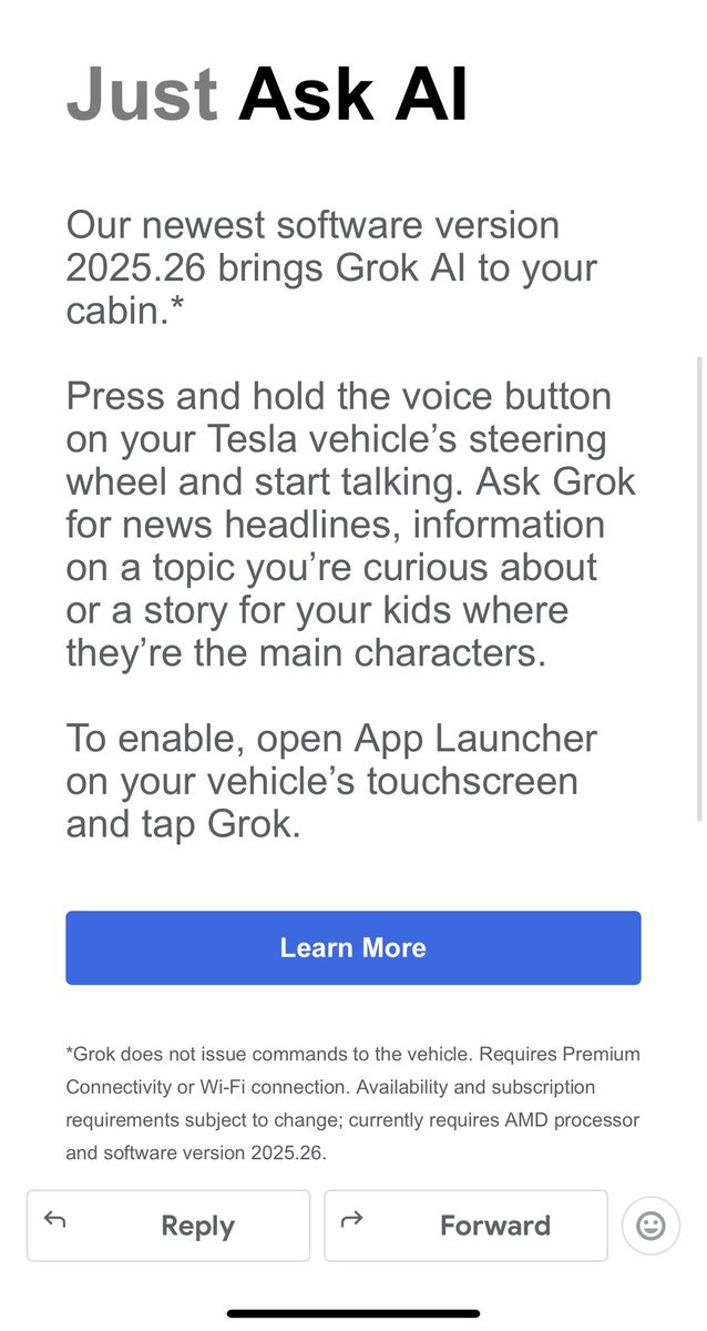 Grok in my Tesla. Here for it