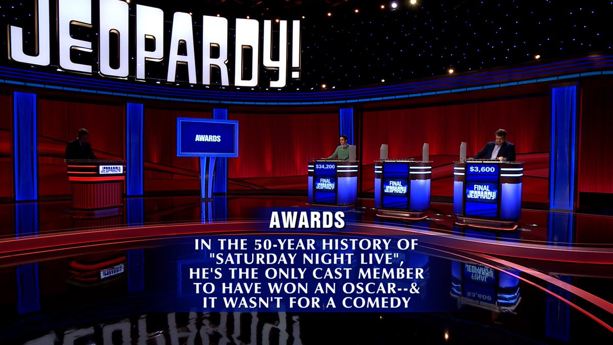 Jeopardy's tweet image. If you got this Final Jeopardy! right, you deserve an award. 🏆 : jeopardy.visitlink.me/ptNwUM