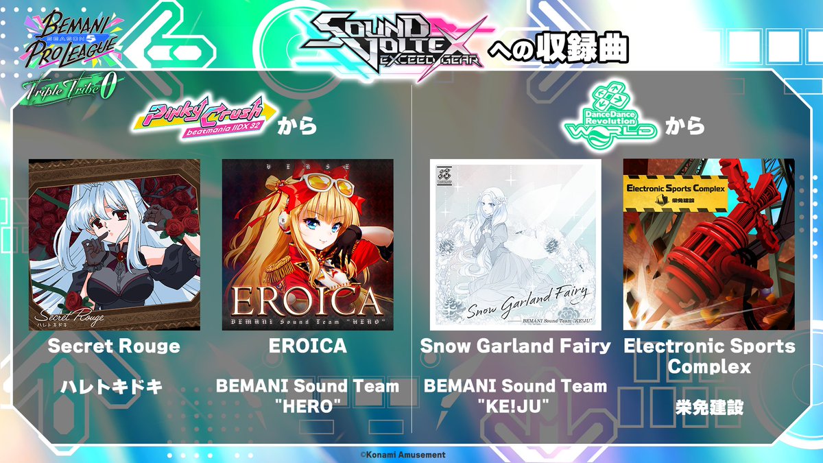 BEMANI PRO LEAGUE -SEASON 5- Triple Tribe ZERO アンロック楽曲も