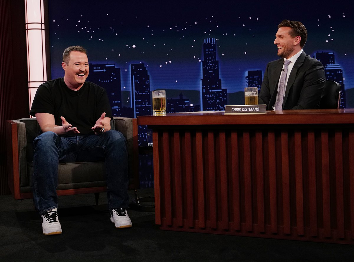ABCNetwork's tweet image. ESPYS host @shanemgillis is on #Kimmel tonight with guest host @chrisdcomedy.