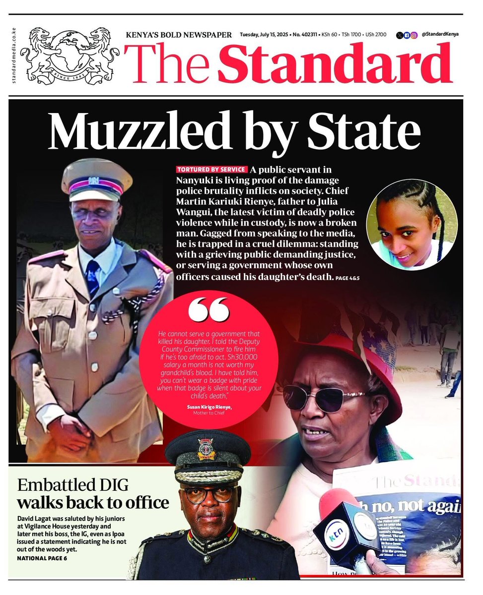 UKIAMKA AMKA NA THE STANDARD NEWSPAPER.