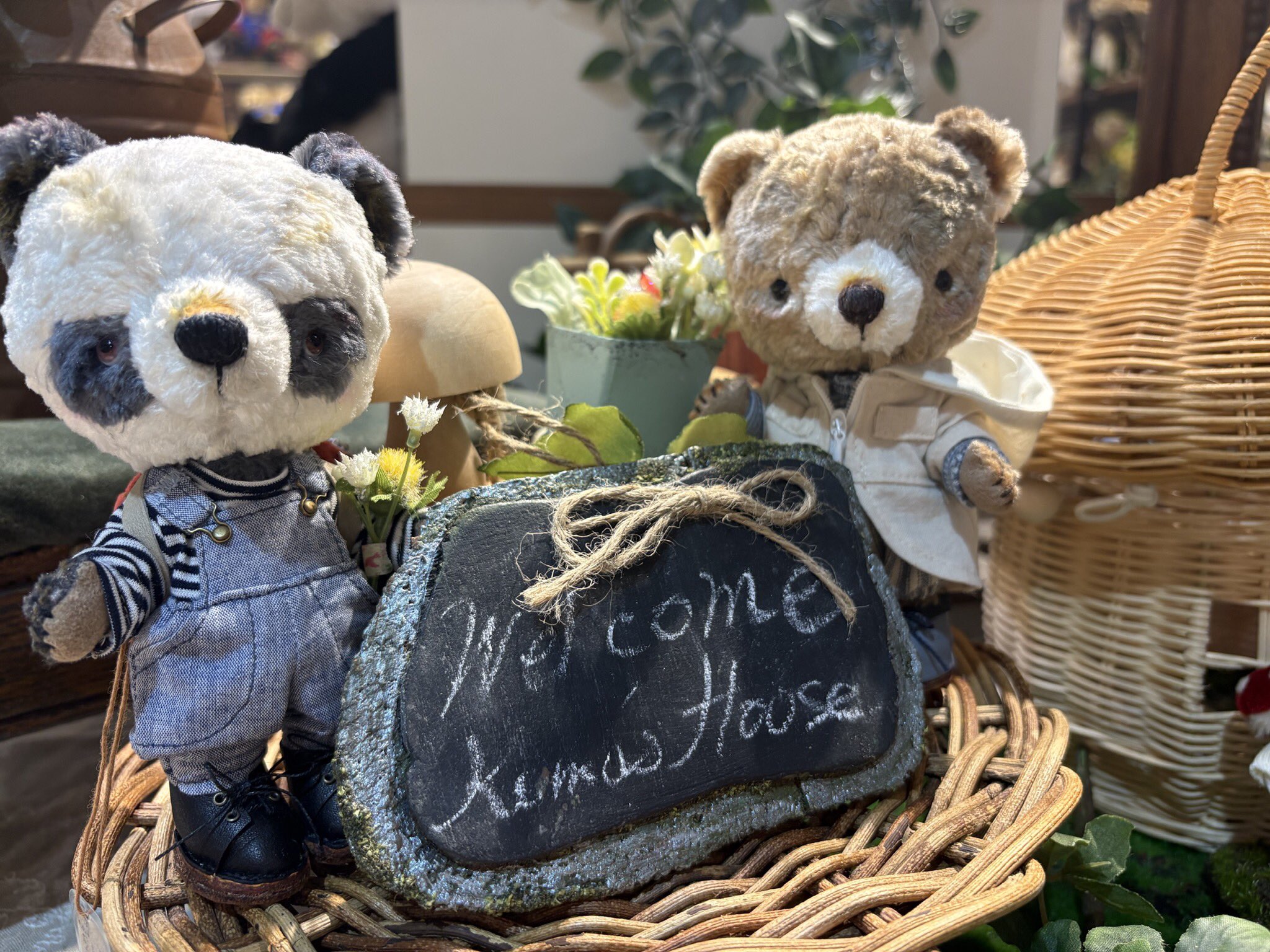 シーグラスアート くま耳お月様とテディベア♪ テディベアーズクラブ 阪急うめだ店 on X: 