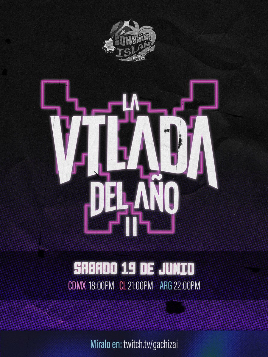 GachiZai's tweet image. 👾𝗦𝘂𝗻𝘀𝗵𝗶𝗻𝗲 𝗜𝘀𝗹𝗮𝗻𝗱 𝟮 🌴
Este sábado las vtubers lucharán en #SunshineIsland
⚔️ 6 duelos 1v1
🎭 3 shows intermedios
🔥 Un gran battle royale final
🛑¡No te pierdas la VTlada del año II! Miralo por: twitch.tv/gachizai