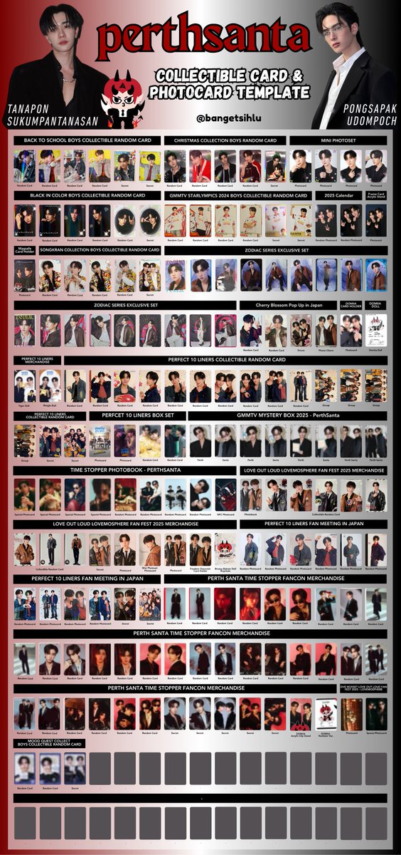 PERTHSANTA PERTH TANAPON & SANTA PONGSAPAK COLLECTIBLE CARD