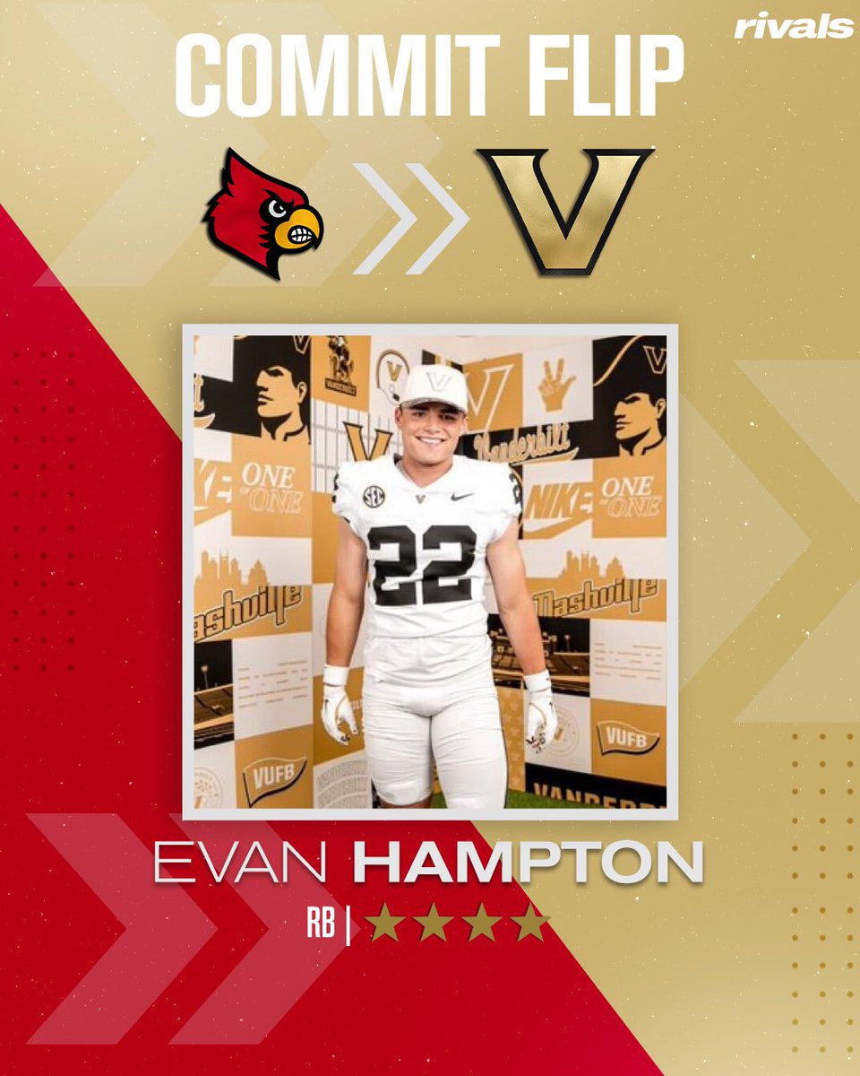 On3 Recruits (@on3recruits) on Twitter photo 🚨BREAKING🚨4-star RB Evan Hampton has flipped his commitment from Louisville to Vanderbilt, <a href="/SWiltfong_/">Steve Wiltfong</a> reports ⚓️

Read: on3.com/rivals/news/va… 🚨BREAKING🚨4-star RB Evan Hampton has flipped his commitment from Louisville to Vanderbilt, <a href="/SWiltfong_/">Steve Wiltfong</a> reports ⚓️

Read: on3.com/rivals/news/va…