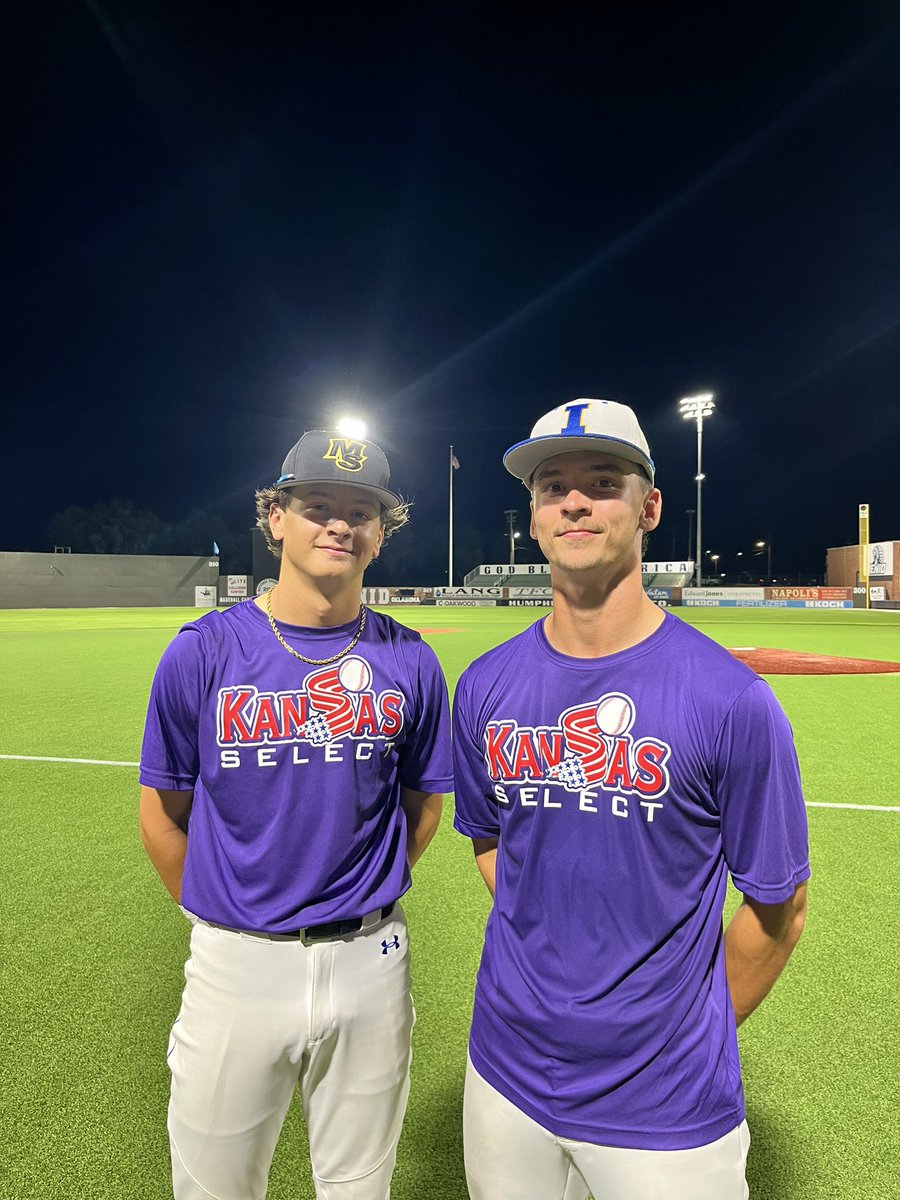 Kansas Select (@kansasselect) on Twitter photo Team Purple Hitters of the Game
Tre Wilson- 1-2 with a sac fly. 2 RBI
Brody Epke- 1-2 with a triple and a walk
They will be back 10 am tomorrow!
<a href="/brodyepke/">Brody Epke</a> <a href="/Tre_Wilson1/">Tre Wilson</a> Team Purple Hitters of the Game
Tre Wilson- 1-2 with a sac fly. 2 RBI
Brody Epke- 1-2 with a triple and a walk
They will be back 10 am tomorrow!
<a href="/brodyepke/">Brody Epke</a> <a href="/Tre_Wilson1/">Tre Wilson</a>