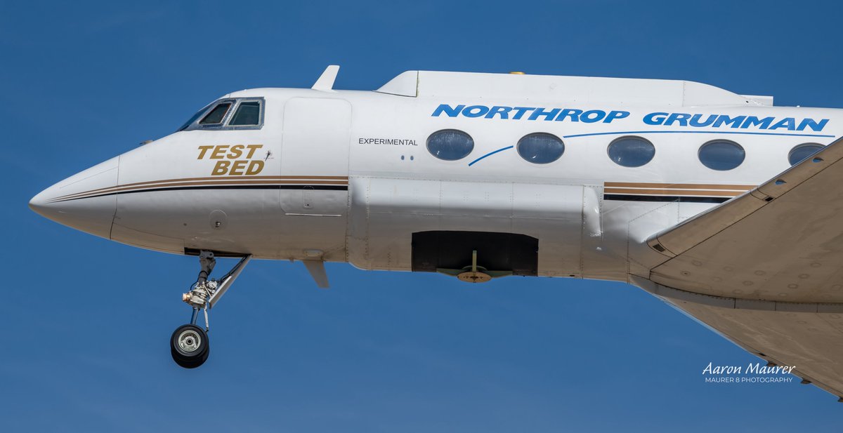maurer8photo's tweet image. Now retired and being used at a local school, Northrop Grumman’s Gulfstream II was always a great catch at Fox Field. Love a good testbed and N82CR is still missed.
#gulfstream