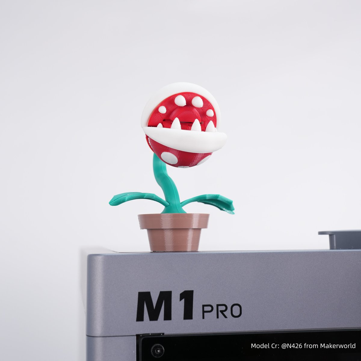 Is this  Piranha Plant your childhood memory? 
Genius model designed by <a href="/N426/">Nori</a>
📌 Model: 640497 on MakerWorld
🖨 Printed with the #ArtilleryM1Pro
🔗 Check the link in bio for details about M1 PRO.

#3dprinting #3dprinter #artillery3d #corexy
