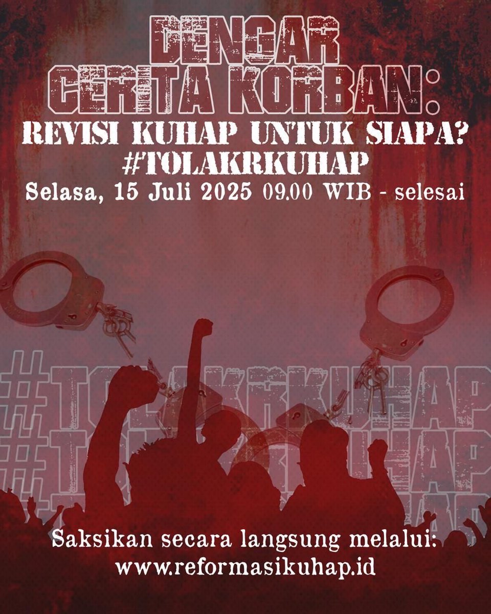 Asep Komarudin (@a_komarud) on Twitter photo Kenapa Perlu Menolak Revisi KUHAP  dengan Draf yang ada sekarang   silahkan saksikan saat ini #TolakRKUHAP link youtube   youtube.com/live/uuGESrOq8… Kenapa Perlu Menolak Revisi KUHAP  dengan Draf yang ada sekarang   silahkan saksikan saat ini #TolakRKUHAP link youtube   youtube.com/live/uuGESrOq8…