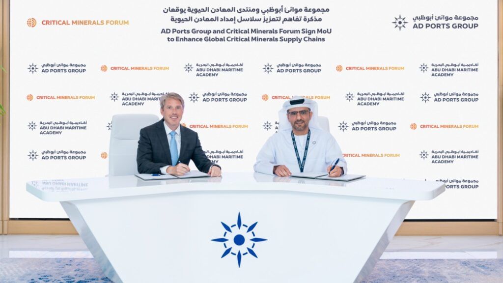 AD Ports Group signs MoU with Critical Minerals Forum to strengthen Global Supply Chains and drive Sustainable Growth
