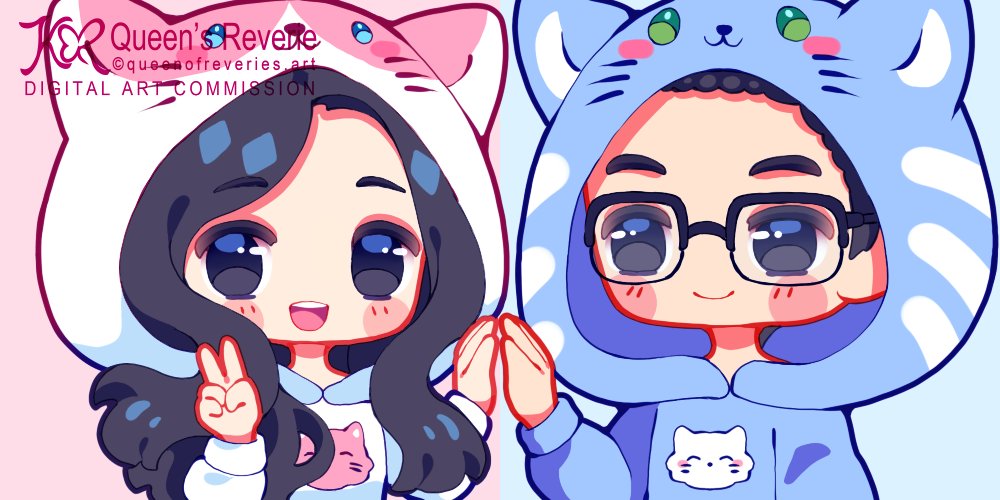 Chibi icon commissions for aquarithyst♡
Thank you!

#artcommissions #Chibi #artshare