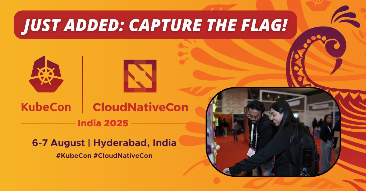 CloudNativeFdn's tweet image. π Test your #CloudNative security skills at #KubeCon + #CloudNativeCon India with our Capture the Flag experience. Exploit supply chain attacks, hunt flags & navigate challenging scenarios. Learn more: hubs.la/Q03x80YM0
Register now: hubs.la/Q03x7S3Q0