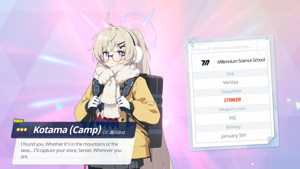 Vinbee_Alt's tweet image. I got spooked by Neru.S and Kotoma in Hanako's banner, but finally got her at 110!!
Now to save up for shupogakis 😭
#BlueArchive #ブルアカ