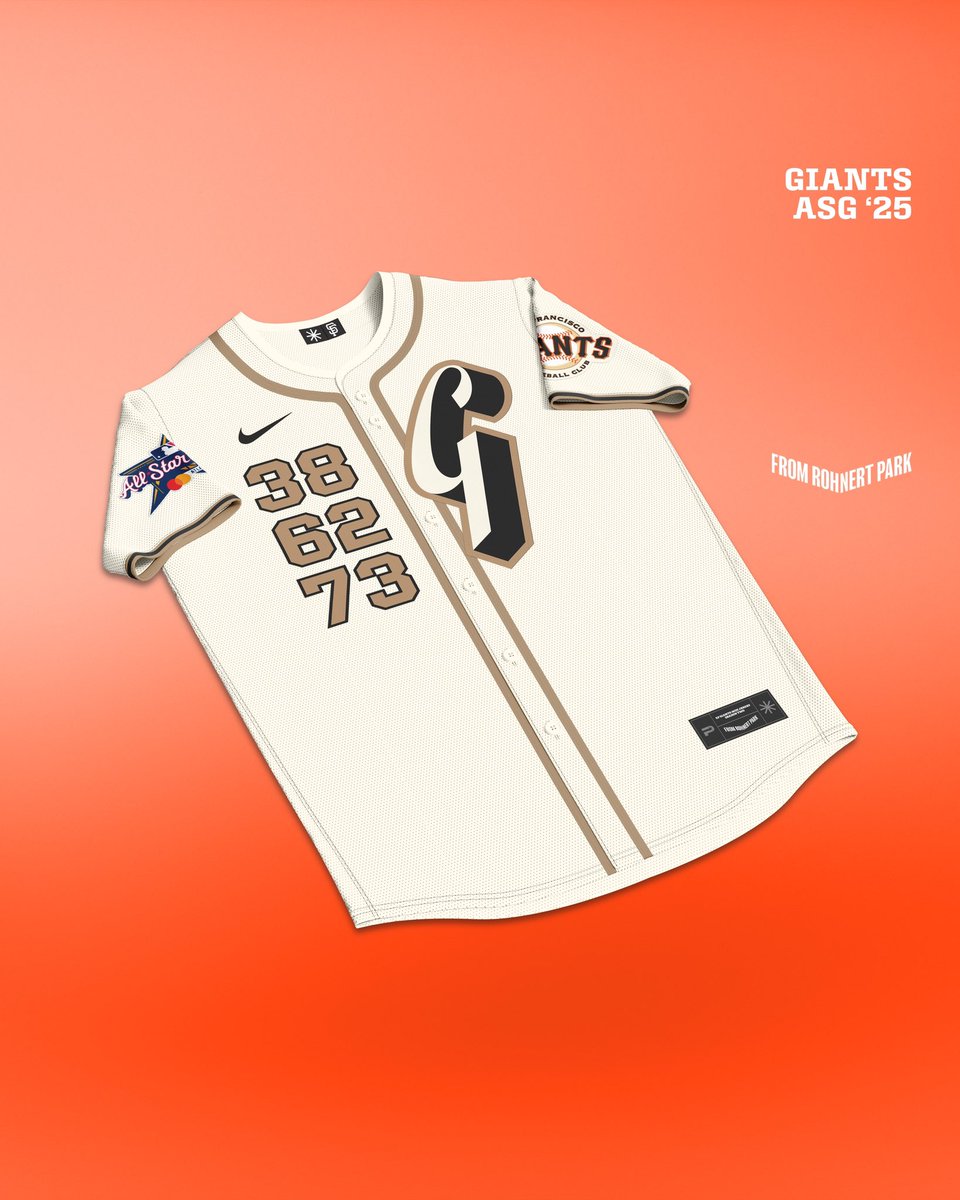 fromrohnertpark's tweet image. A jersey design for your @SFGiants All-Stars in Atlanta 🧡 #NothingLikeIt