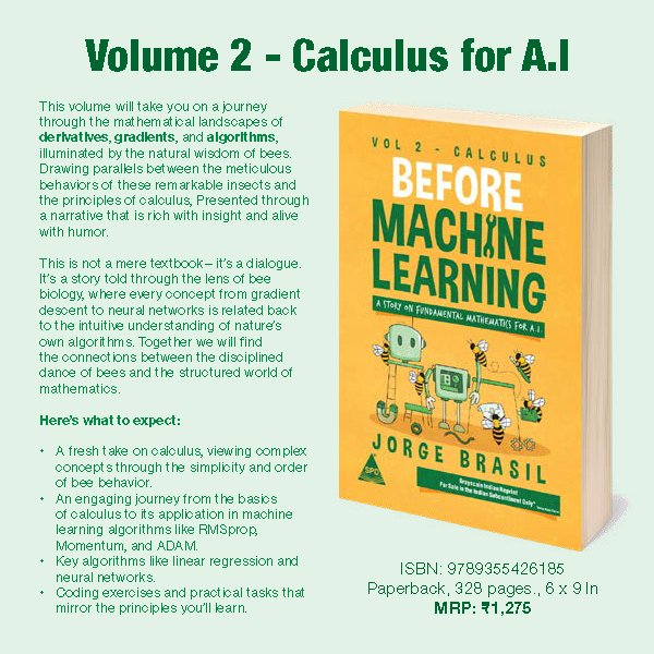 shroffpub's tweet image. ⚡ Begin your AI Journey with Before Machine learning Series by Jorge Brasil ⚡
** Order now **
shroffpublishers.com/jorge-brasil-e…
@theMldepot
#linearalgebra #calculus #probability #statistics #machinelearning #artificialintelligence #shroffpublishers