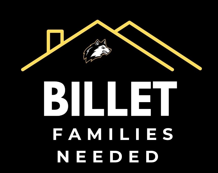 In anticipation of the 2025-26 season, we are recruiting billet families to accommodate a Huskies player. If interested or have questions, contact Monica at monicabodner@gmail.com.
#GoHuskiesGo