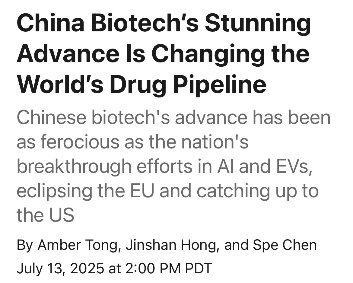Karl_Was_Right's tweet image. Chinese industrial and manufacturing power applied to biotechnology and medicine will be an immense good for the world